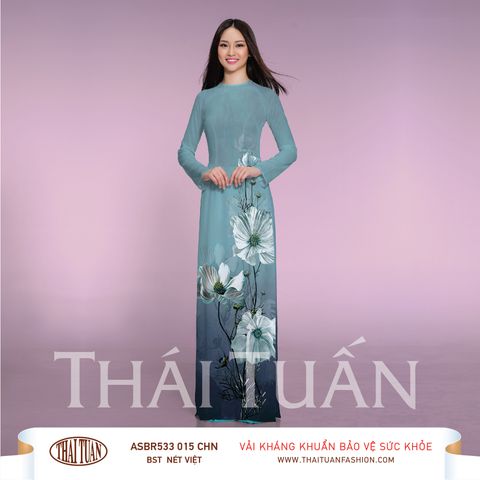ASBA577015CHN Vải Áo Dài In Họa Tiết Kháng Khuẩn Khổ 1m50 x Dài 2m1