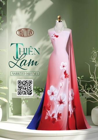 ASBR533041LM3 Vải Áo Dài Sắc Phương Nam Thiên Lam Kháng Khuẩn Khổ 1m50 x 2m1