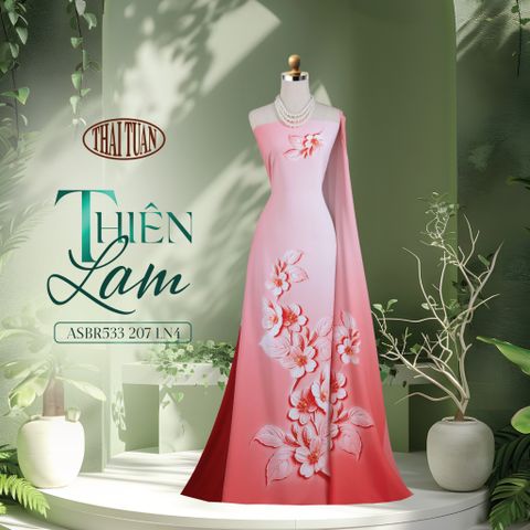 ASBR533207LN4 Vải Áo Dài Sắc Phương Nam Thiên Lam Kháng Khuẩn Khổ 1m50 x 2m1