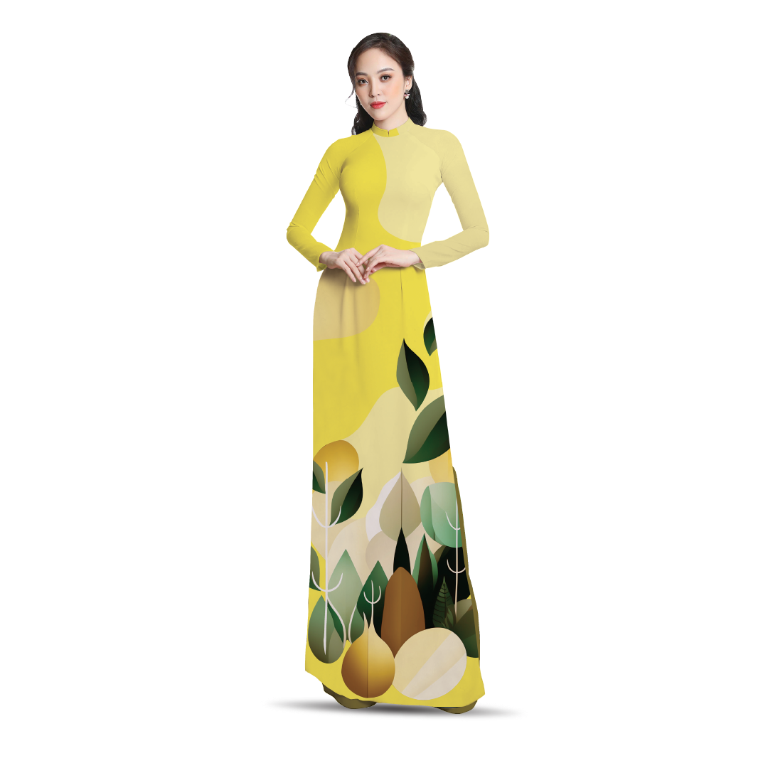 Vải In Sắc Phương Nam Thái Tuấn Họa Tiết Màu Vàng Khổ 1m50 Dài 2m1 ASBR533302ICU