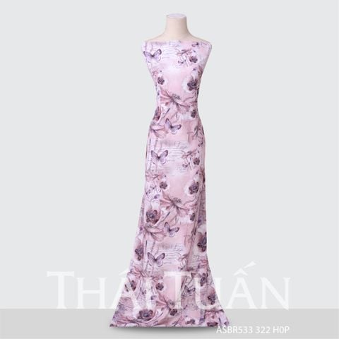 ASBR533322H0P Vải In Bông Đều Kháng Khuẩn Màu Nâu