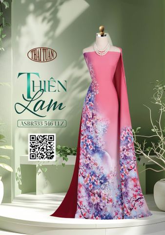 ASBR533546LLZ Vải Áo Dài Sắc Phương Nam Thiên Lam Kháng Khuẩn Khổ 1m50 x 2m1