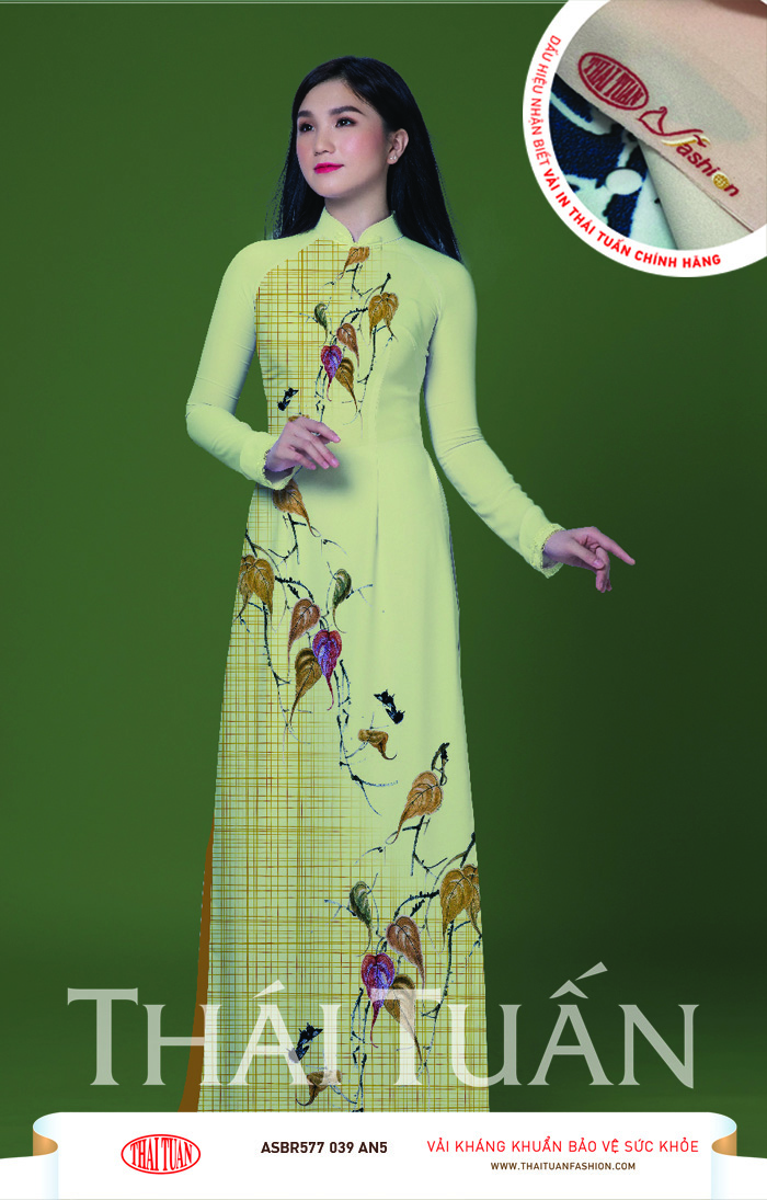 ASBR577-039-AN5 | Vải Áo Dài Hoa Văn In