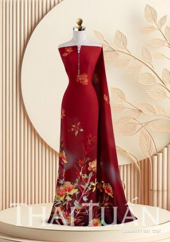 ASBR577031C3X Vải Áo Dài In Họa Tiết Kháng Khuẩn Khổ 1m5 x 2m