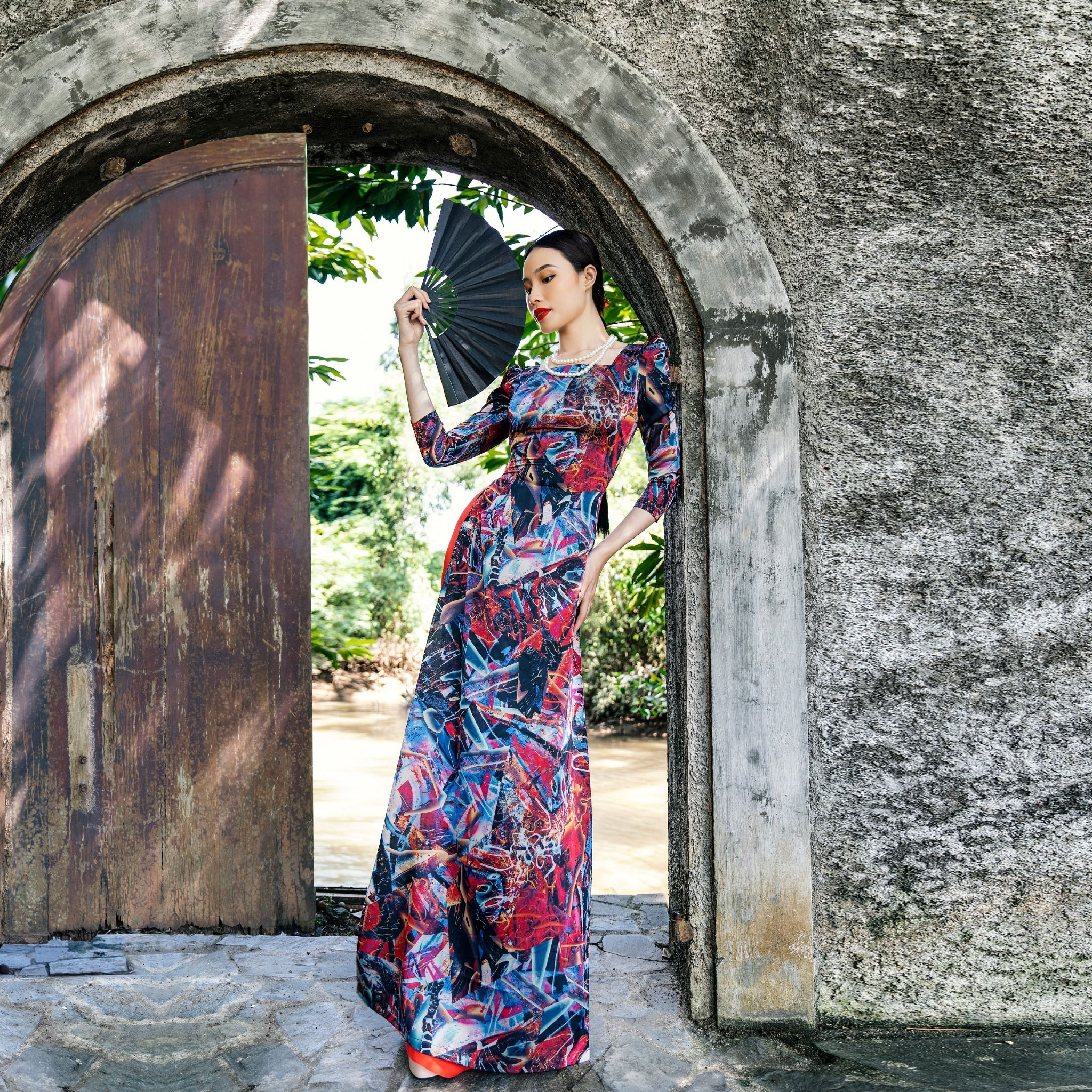 Vải In Hoa Văn Đều Cao Cấp Hồng Đỏ ASBR686031FRX