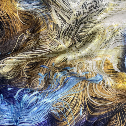 Vải Tơ Tằm In Cao Cấp Họa Tiết Màu Sắc Khổ 1m15 x 2m4 ATTI560257KSH