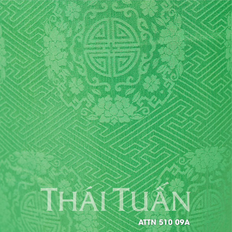 Vải Tơ Tằm Cao Cấp Màu Xanh Lá Khổ 1m15 Dài 2m4 ATTN51009A