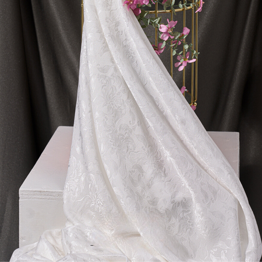 Vải Tơ Tằm Cổ Lan Cao Cấp Màu Trắng Khổ 1m15 x 2m5 ATTN537020