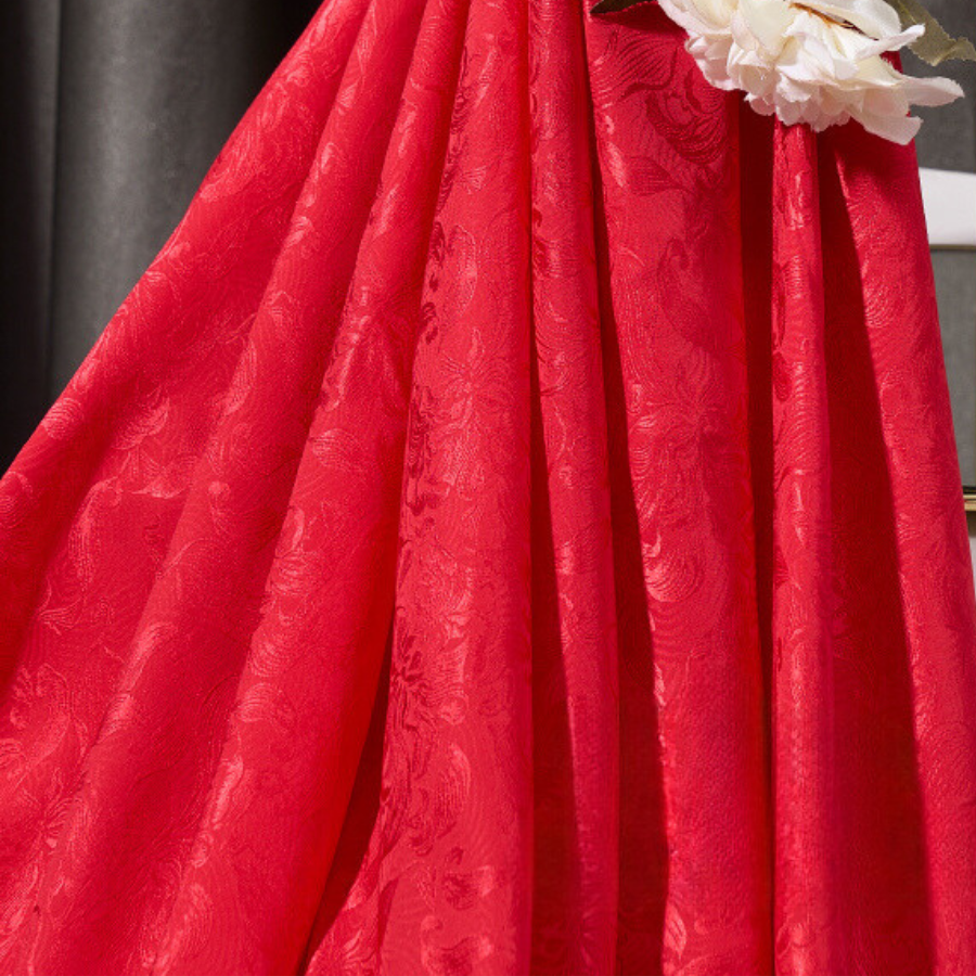Vải Tơ Tằm Cổ Lan Cao Cấp Màu Đỏ Khổ 1m15 ATTN53741D