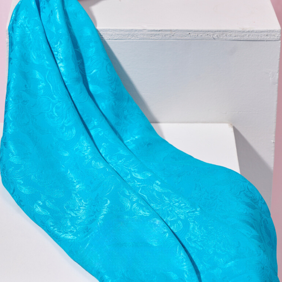 Vải Tơ Tằm Cổ Lan Cao Cấp Màu Xanh Khổ 1m15 ATTN53742C