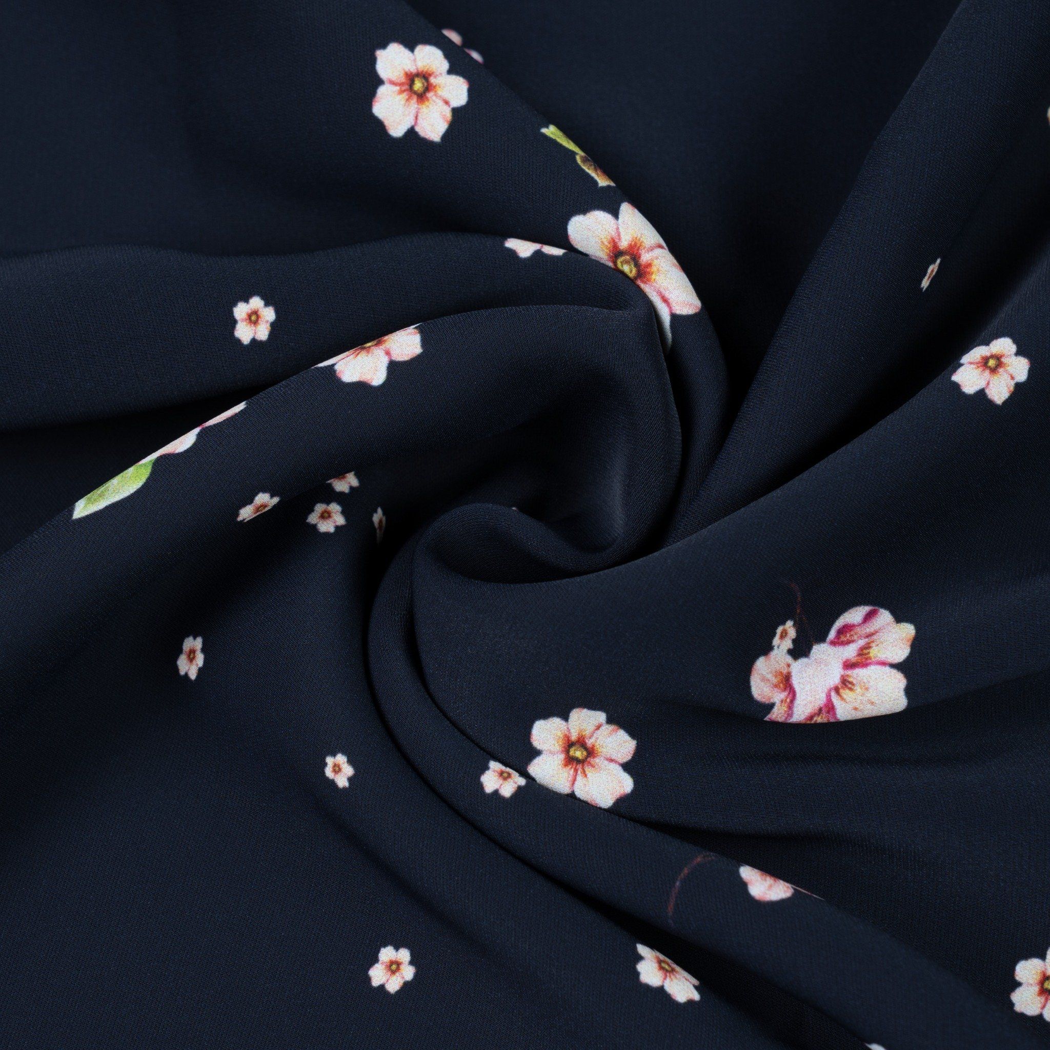 ASBR533040FM4 Vải In Bông Đều Kháng Khuẩn Họa Tiết Màu Đen