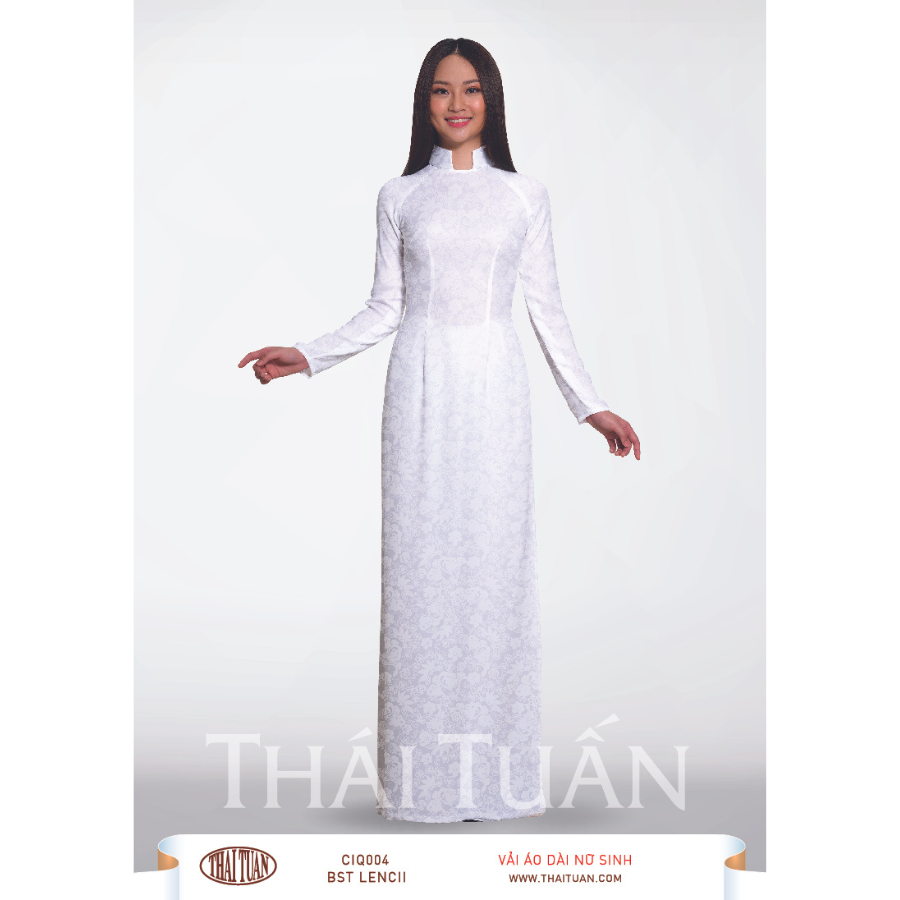 CIQN004-101 | Vải Áo Dài Nữ Sinh Lencii Màu Trắng Sữa (Khổ Nhỏ)