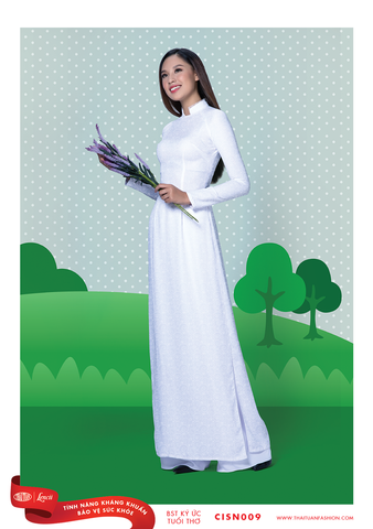 CISN009 -301 | Vải Áo Dài Nữ Sinh Lencii Kháng Khuẩn Màu Trắng Tinh (Khổ Nhỏ)