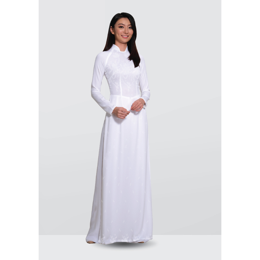 CKLN006301 Vải Áo Dài Nữ Sinh Lencii Trắng Tinh Khổ 1m15 x Dài 2m2