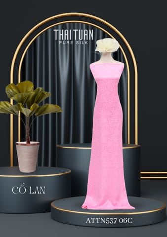 Vải Tơ Tằm Cổ Lan Cao Cấp Màu Hồng Khổ 1m15 x 2m4 ATTN53706C