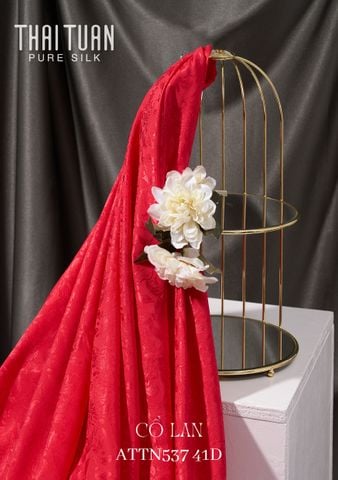 Vải Tơ Tằm Cổ Lan Cao Cấp Màu Đỏ Khổ 1m15 ATTN53741D