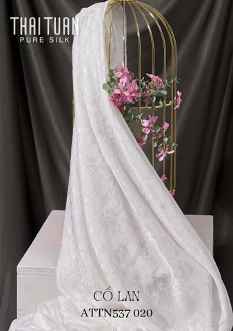 Vải Tơ Tằm Cổ Lan Cao Cấp Màu Trắng Khổ 1m15 x 2m5 ATTN537020