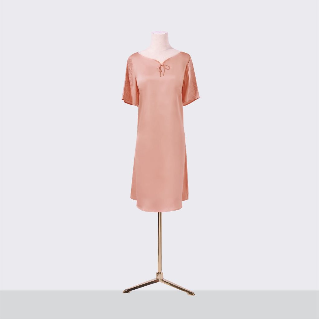 Đầm Ngủ Tay Ngắn Màu Cam 1F07E523