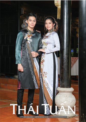 APTA132041S10 Vải Áo Dài Satin Premium Họa Tiết Hoa Lá Kháng Khuẩn Khổ 1m50 x Dài 2m3