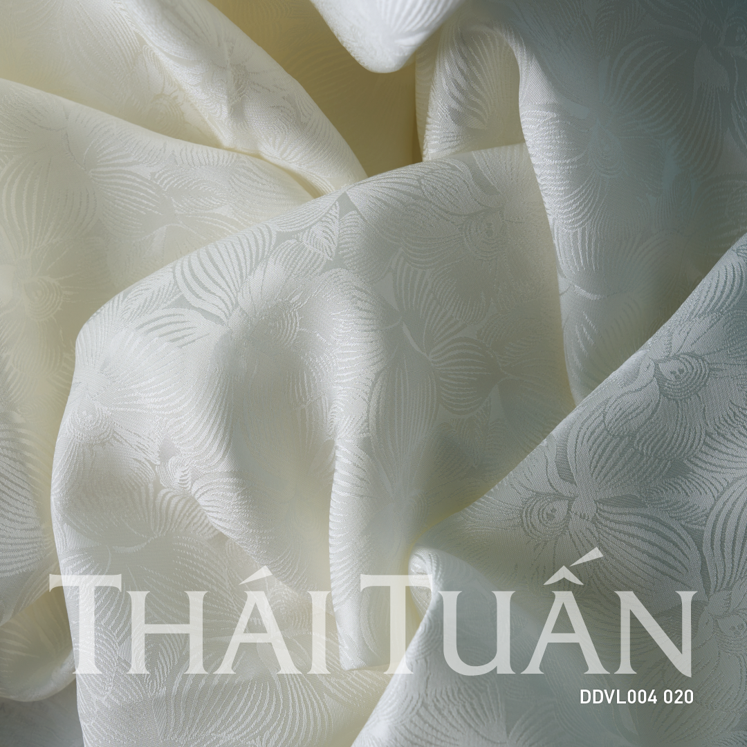 DDVL004020 Vải Gấm Hương Xưa Màu Trắng Màu Trắng Khổ 1m50
