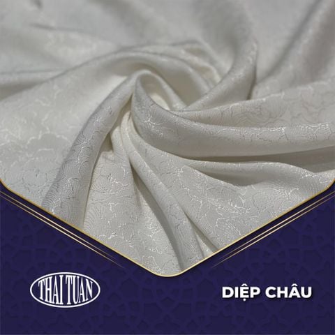 DWRN002020 Gấm Diệp Châu Màu Trắng