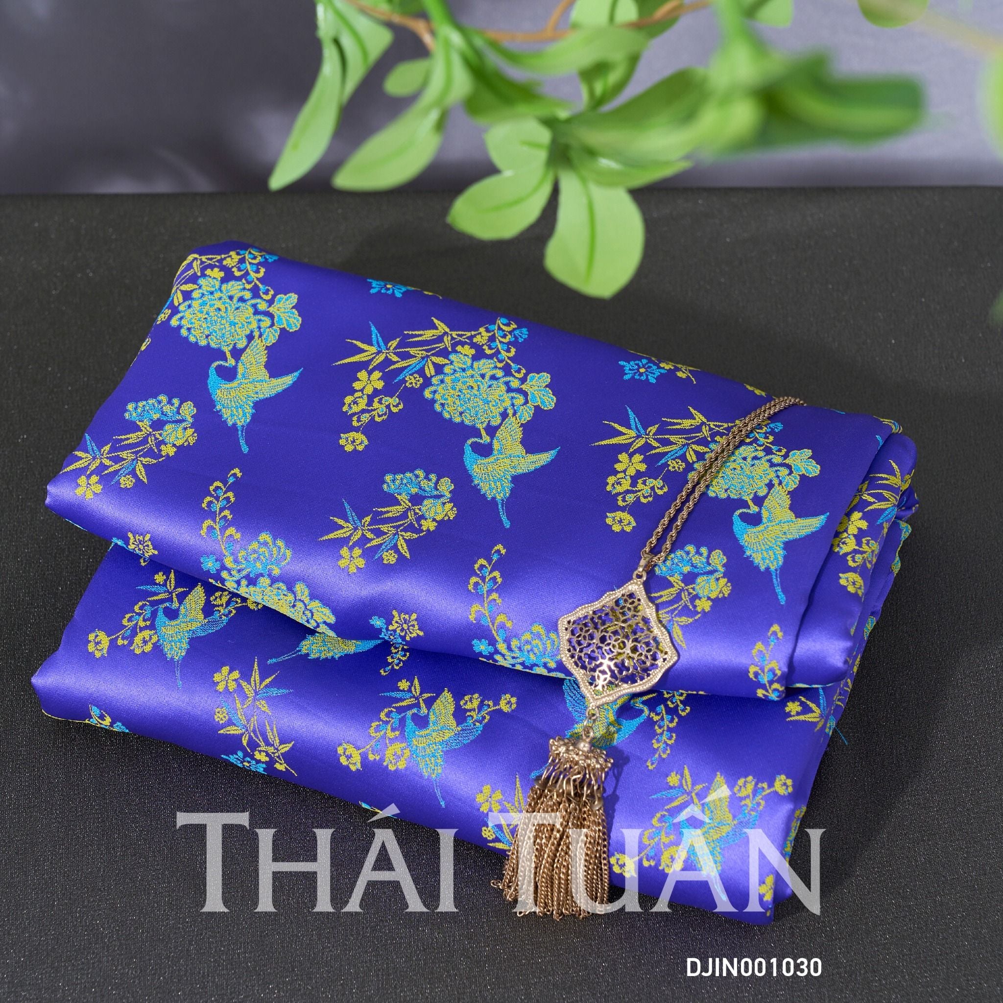 DJIN001030 Vải Gấm Tĩnh Vạn Hoa Khổ 1m15 x 2m5