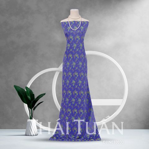 DJIN001030 Vải Gấm Tĩnh Vạn Hoa Khổ 1m15 x 2m5