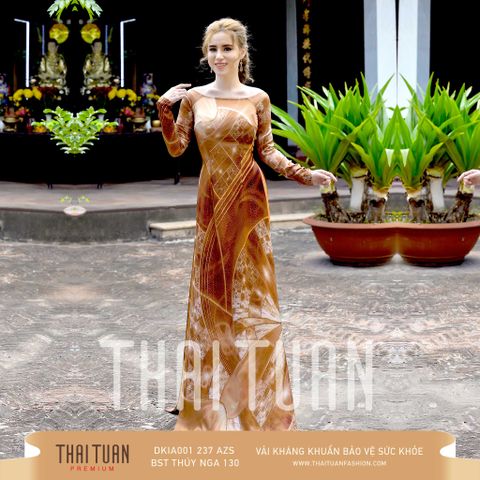 DKIA001237AZS Vải Áo Dài Kim Tuyến Kháng Khuẩn Khổ 1m50 x Dài 2m3