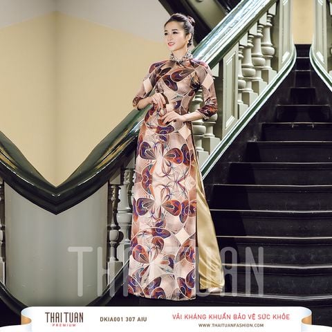 DKIA001307AIU Vải Áo Dài Kim Tuyến Kháng Khuẩn Khổ 1m50 x Dài 2m3