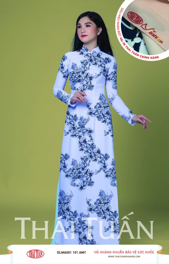 DLMA001-101-AMY | Vải Áo Dài Hoa Văn In