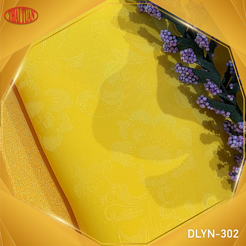 DLYN074302 Gấm Thiên Thanh Co Giãn Màu Vàng Khổ 1m15 Dài 1m1