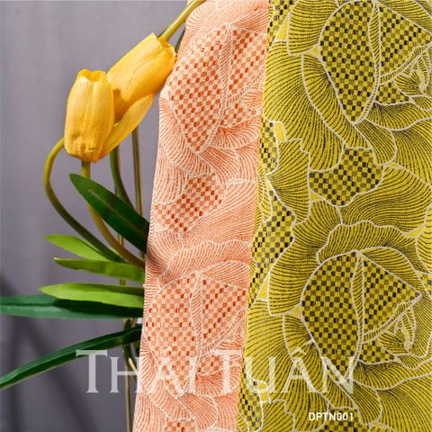 Vải Gấm Phụng Hoa Màu Cam Co Giãn Khổ 1m15 Dài 2m5 DPTN001003