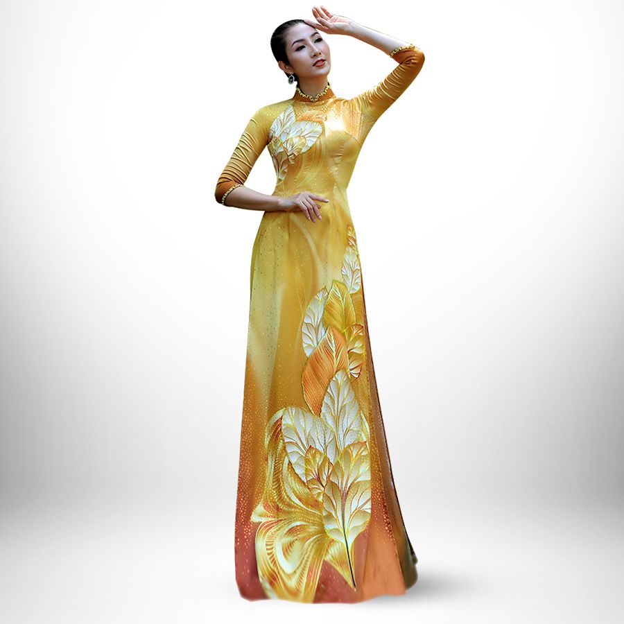 DPYA001278BS8 Vải Áo Dài Kim Tuyến Premium Kháng Khuẩn Khổ 1m50 x Dài 2m3