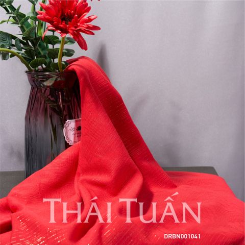 DRBN001041 Vải Gấm Hoàng Kim Đỏ Khổ 1m15 Dài 2m5
