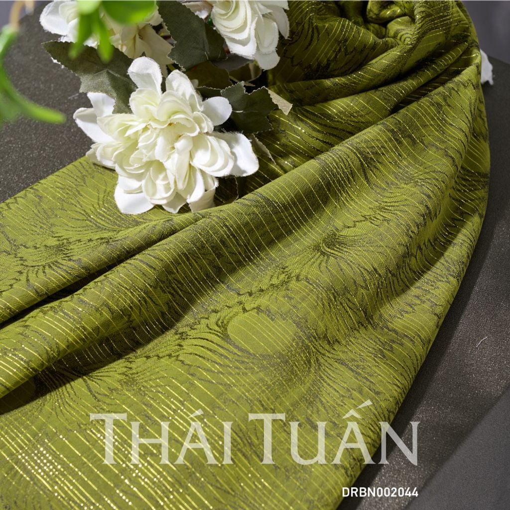 Vải Gấm Hoàng Kim Xanh Úa Khổ 1m15x2m5 DRBN002044