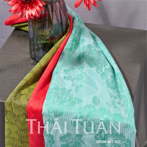 DRBN001013 Vải Gấm Hoàng Kim Xanh Lá Khổ 1m15 Dài 2m5
