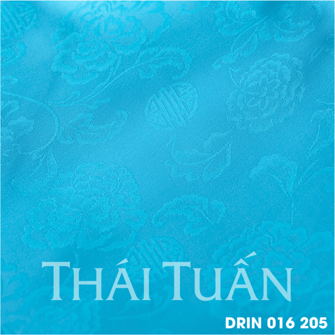 DRIN016-205 | Vải Gấm Tằm Phương Nam Màu Xanh Dương Sáng (Khổ 1m15, Dài 2,2 Mét)