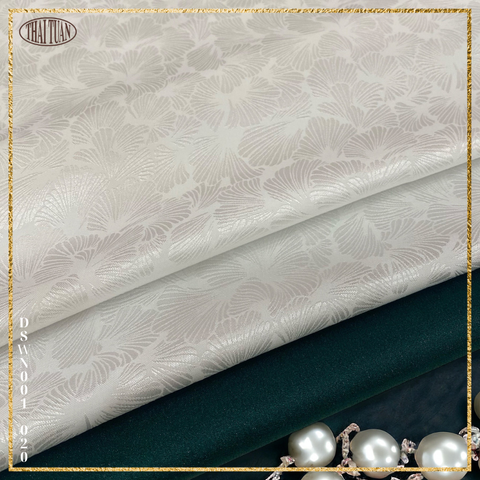 Gấm Bạch Ngọc Màu Trắng Ngà Khổ 1m15 DSWN001020