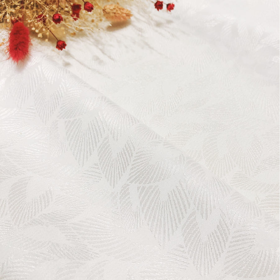 DSWN004020 Vải Gấm Bạch Ngọc Màu Trắng Khổ 1m15 x 2m5