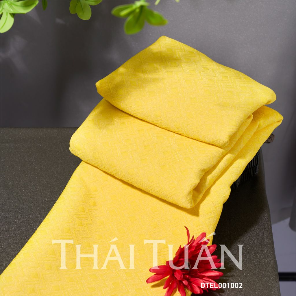 Vải Gấm Hổ Phách Màu Vàng Khổ 1m50x2m DTEL001002