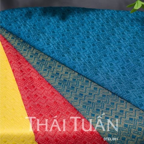 Vải Gấm Hổ Phách Màu Xanh Dương Khổ 1m50 Dài 2m DTEL001056