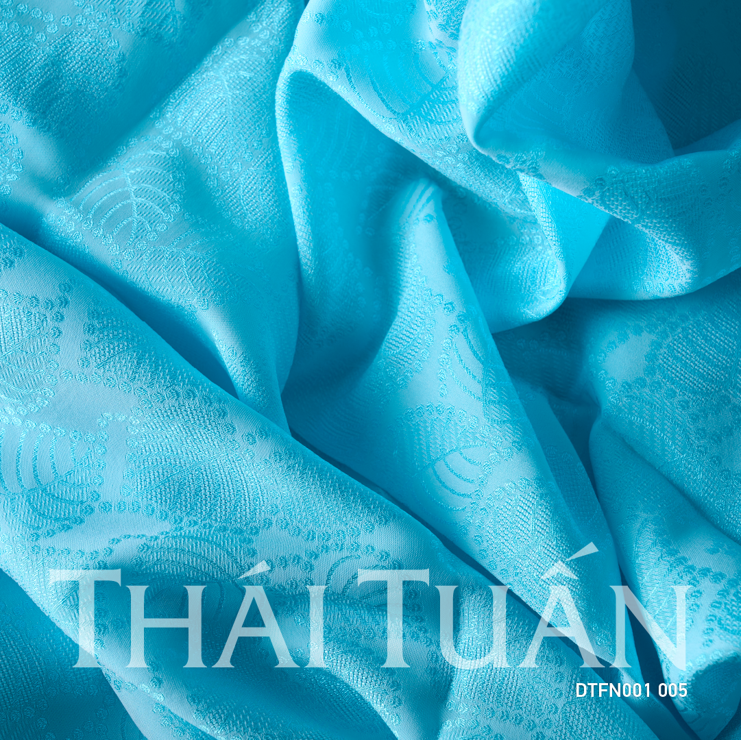 DTFN001005 Vải Gấm Sương Mai Màu Xanh Co Giãn Khổ 1m15 x 2m5