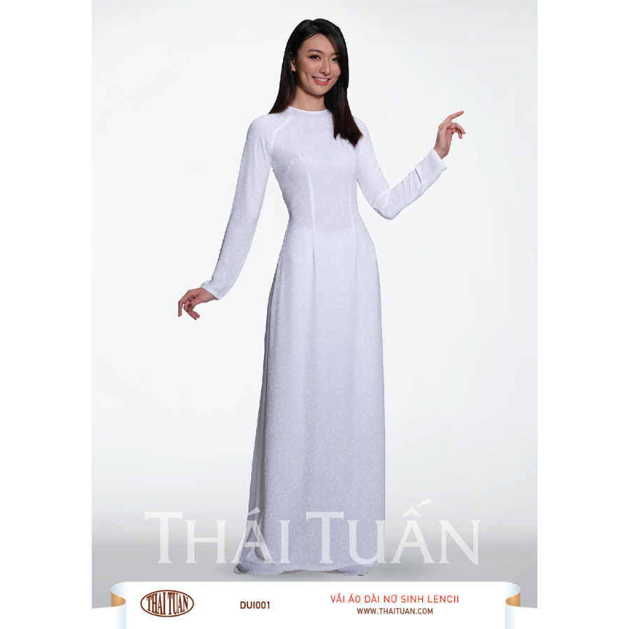 DUIN001 Vải Áo Dài Nữ Sinh Lencii Trắng Khổ Nhỏ