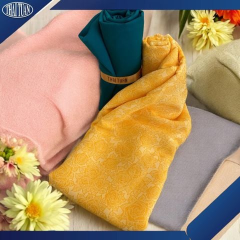 DVLN006302 Vải Gấm Hồng Mai Họa Tiết Màu Vàng Khổ 1m15