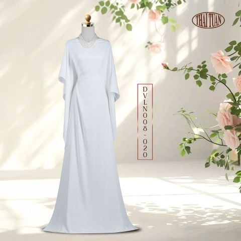 DVLN008020 Vải Gấm Hồng Mai Co Giãn Màu Trắng Khổ 1m15 x 2m5