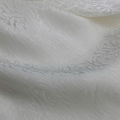 Vải Gấm Hồng Hoa Màu Trắng Khổ 1m15 x 2m5 DVSN003020