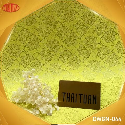 DWGN001044 Gấm Ngàn Hoa Màu Vàng Ánh Xanh Khổ 1m15 Dài 2m3