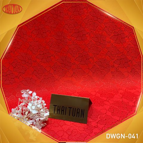 DWGN001041 Gấm Ngàn Hoa Màu Đỏ Khổ 1m15 Dài 1m1