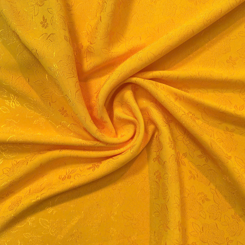 Vải Gấm Ngàn Hoa Màu Vàng Họa Tiết Hoa Khổ 1m15 x 2m5 DWGN003039