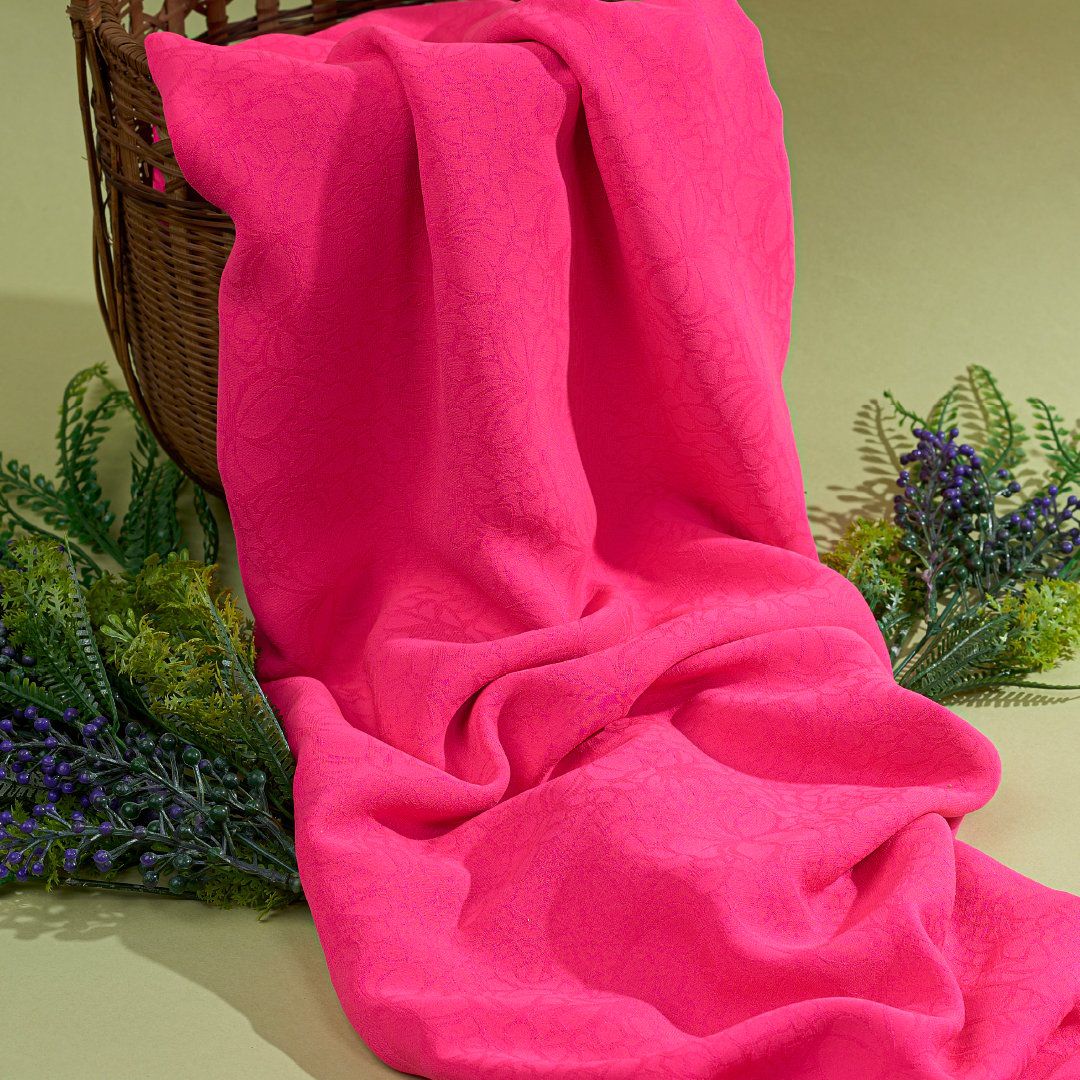 Vải Gấm Tường Xuân Màu Hồng Khổ 1m15 DXAN001046